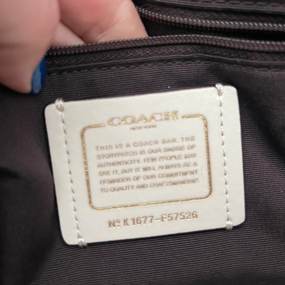 Coach Cream Ava Leather Tote Bag - Picture 8 of 8